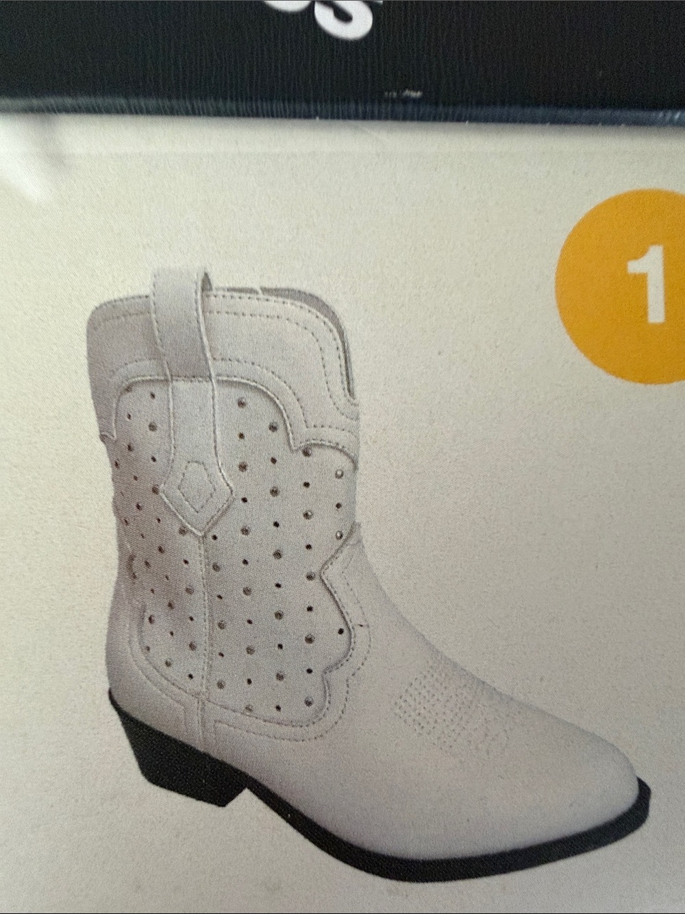 Art Class Jovi White Girls cowboy cowgirl boot NIB NWT NEW In box